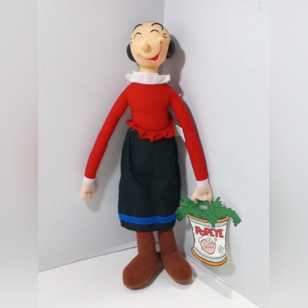 Popeyes Olive Oyl Plush Doll 13" Play by Play 2000 WITH ORIGINAL TAGS